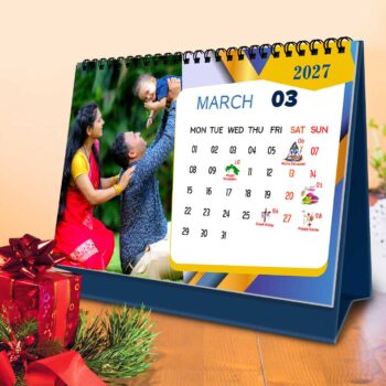 2027 Personalized Desktop Calendar | Table top Photo Calendar | 9 x 6 Inches Horizontal Design 05 - Image 5