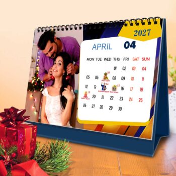 2027 Personalized Desktop Calendar | Table top Photo Calendar | 9 x 6 Inches Horizontal Design 05 - Image 6