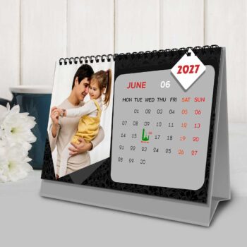 2027 Personalized Desktop Calendar | Table top Photo Calendar | 9 x 6 Inches Horizontal Design 06 - Image 8