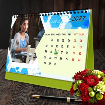 2027 Personalized Desktop Calendar | Table top Photo Calendar | 9 x 6 Inches Horizontal Design 08 - Image 8