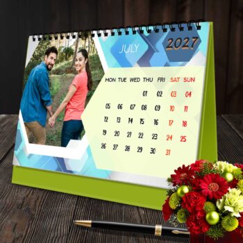 2027 Personalized Desktop Calendar | Table top Photo Calendar | 9 x 6 Inches Horizontal Design 08 - Image 9