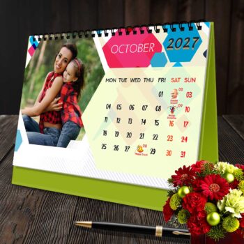 2027 Personalized Desktop Calendar | Table top Photo Calendar | 9 x 6 Inches Horizontal Design 08 - Image 12