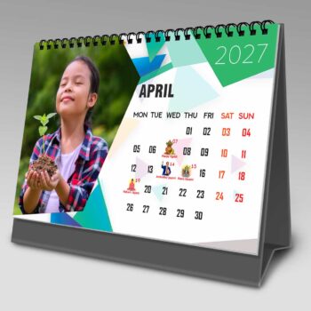 2027 Personalized Desktop Calendar | Table top Photo Calendar | 9 x 6 Inches Horizontal Design 09 - Image 6