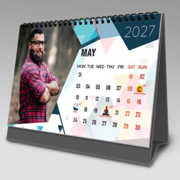 2027 Personalized Desktop Calendar | Table top Photo Calendar | 9 x 6 Inches Horizontal Design 09 - Image 7