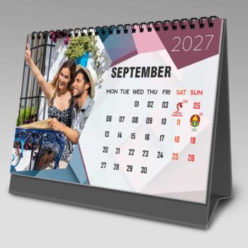 2027 Personalized Desktop Calendar | Table top Photo Calendar | 9 x 6 Inches Horizontal Design 09 - Image 11