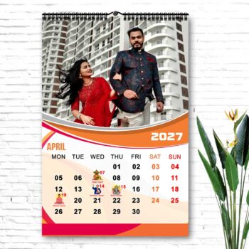 2027 Personalized Wall Calendar | 12 Pages Photo Calendar | 12×18 Inch Design 9 - Image 5
