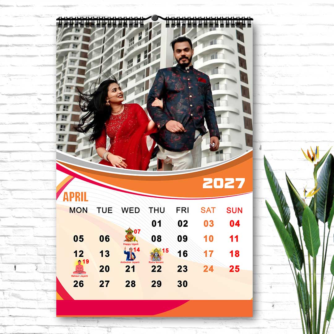 2027 Personalized Wall Calendar | 12 Pages Photo Calendar | 12×18 Inch Design 9 - Image 5