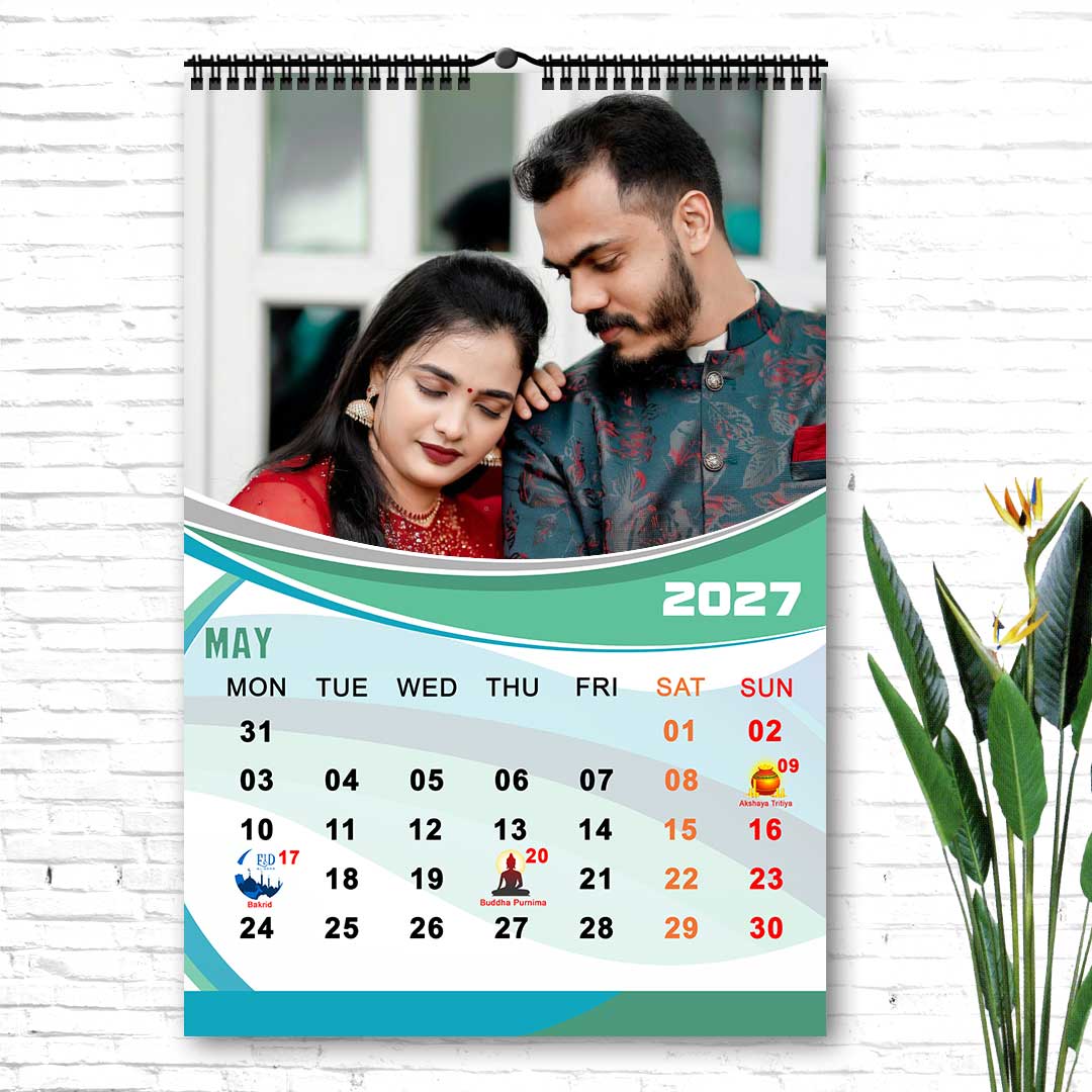 2027 Personalized Wall Calendar | 12 Pages Photo Calendar | 12×18 Inch Design 9 - Image 6