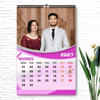 2027 Personalized Wall Calendar | 12 Pages Photo Calendar | 12×18 Inch Design 9 - Image 12