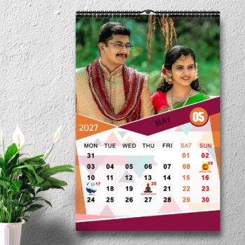 2027 Personalized Wall Calendar | 12 Pages Photo Calendar | 12×18 Inch Design 8 - Image 6