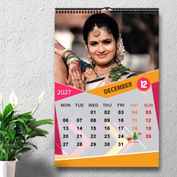 2027 Personalized Wall Calendar | 12 Pages Photo Calendar | 12×18 Inch Design 8 - Image 13
