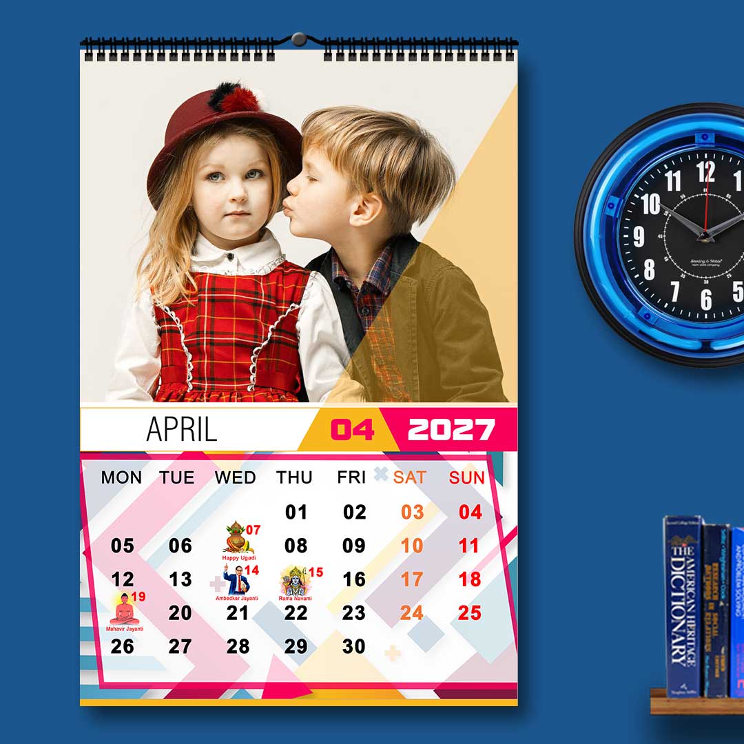 2027 Personalized Wall Calendar | 12 Pages Photo Calendar | 12×18 Inch Design 7 - Image 5