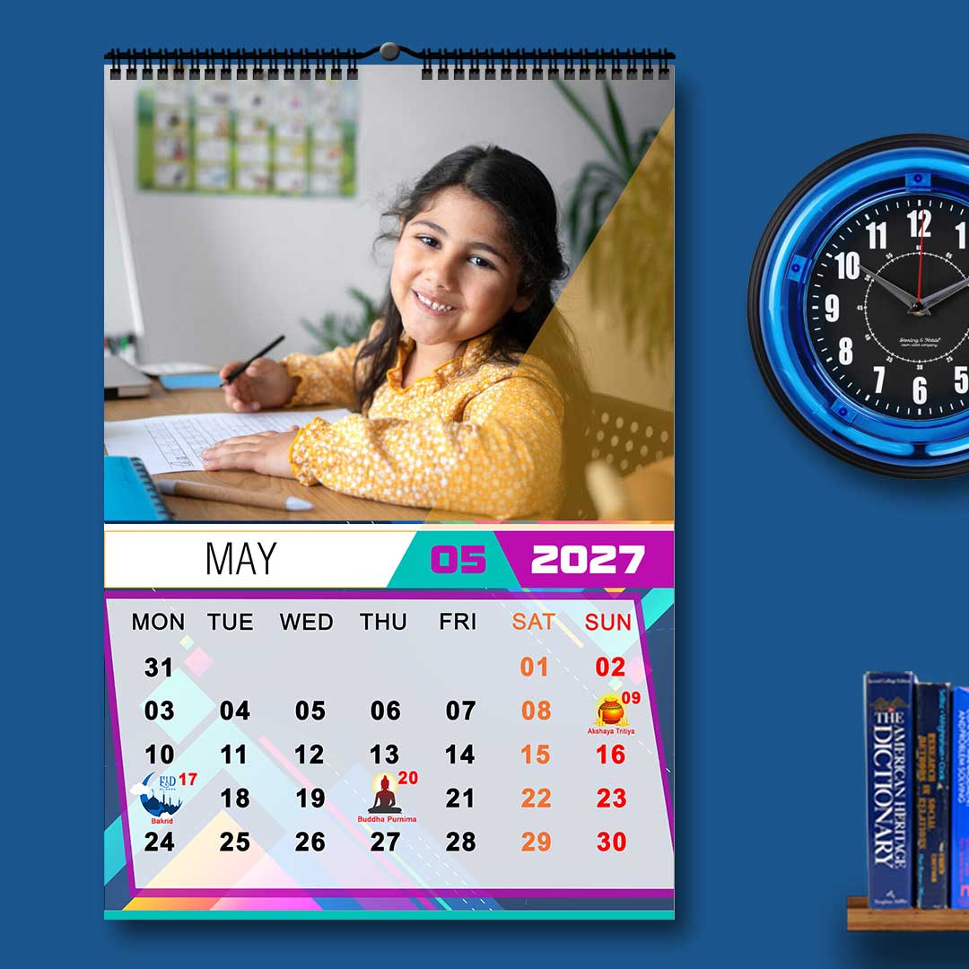 2027 Personalized Wall Calendar | 12 Pages Photo Calendar | 12×18 Inch Design 7 - Image 6