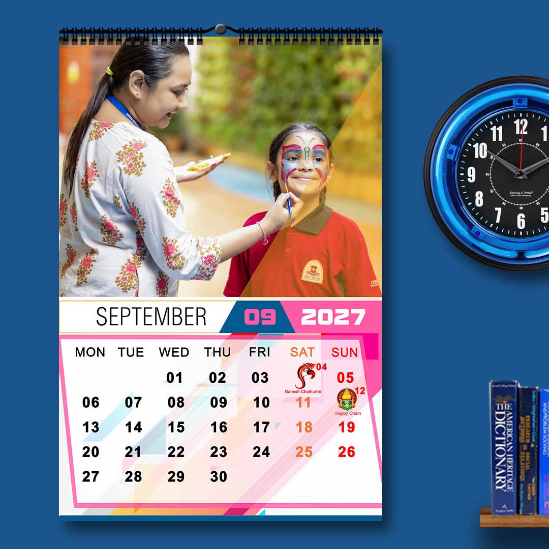 2027 Personalized Wall Calendar | 12 Pages Photo Calendar | 12×18 Inch Design 7 - Image 10