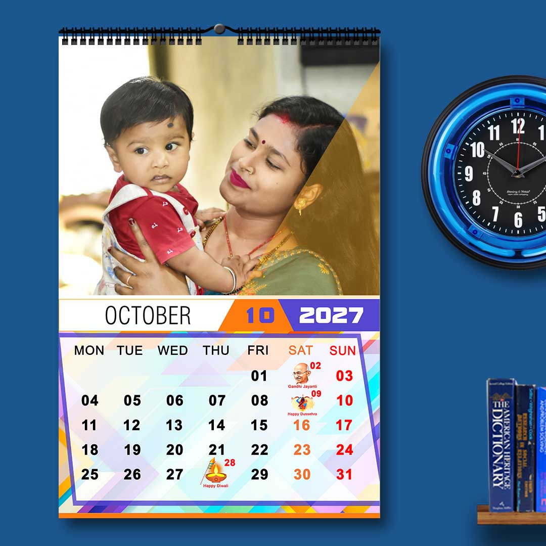 2027 Personalized Wall Calendar | 12 Pages Photo Calendar | 12×18 Inch Design 7 - Image 11