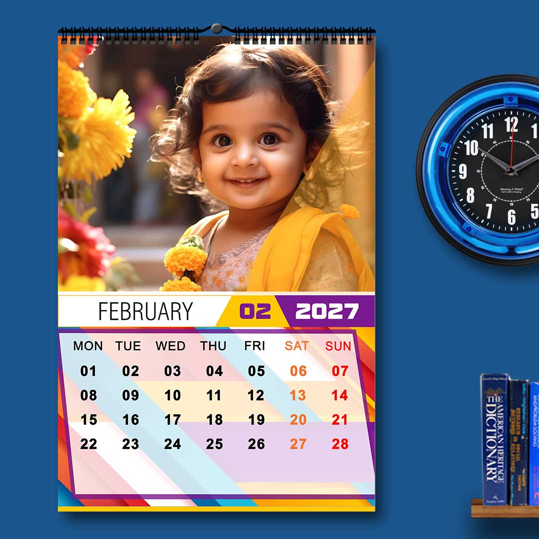 2027 Personalized Wall Calendar | 12 Pages Photo Calendar | 12×18 Inch Design 7 - Image 3