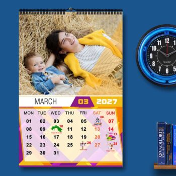 2027 Personalized Wall Calendar | 12 Pages Photo Calendar | 12×18 Inch Design 7 - Image 4