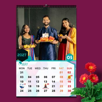 2027 Personalized Wall Calendar | 12 Pages Photo Calendar | 12×18 Inch Design 6 - Image 6