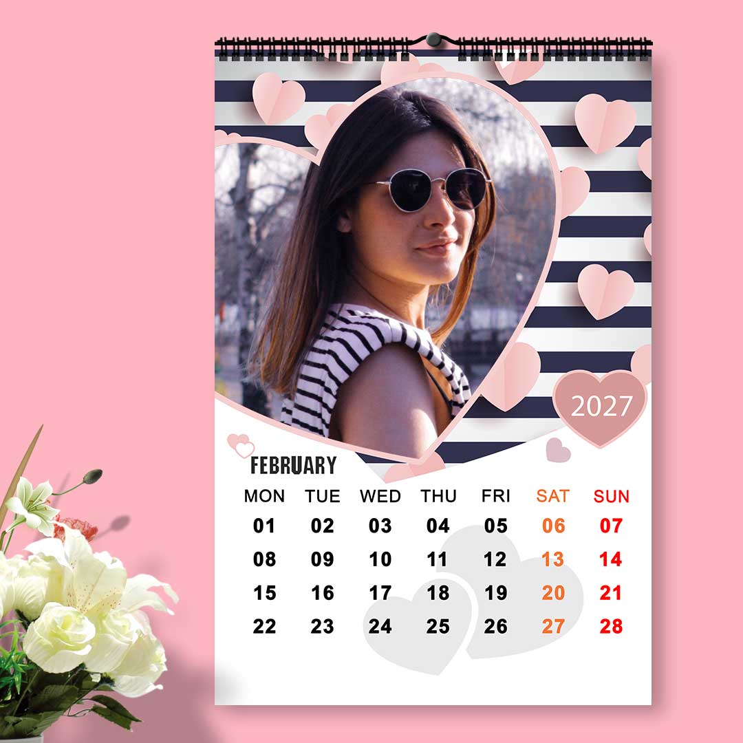 2027 Personalized Wall Calendar | 12 Pages Photo Calendar | 12×18 Inch Design 5 - Image 3