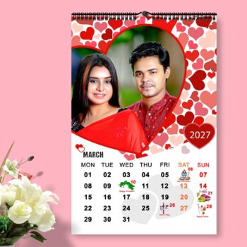 2027 Personalized Wall Calendar | 12 Pages Photo Calendar | 12×18 Inch Design 5 - Image 4