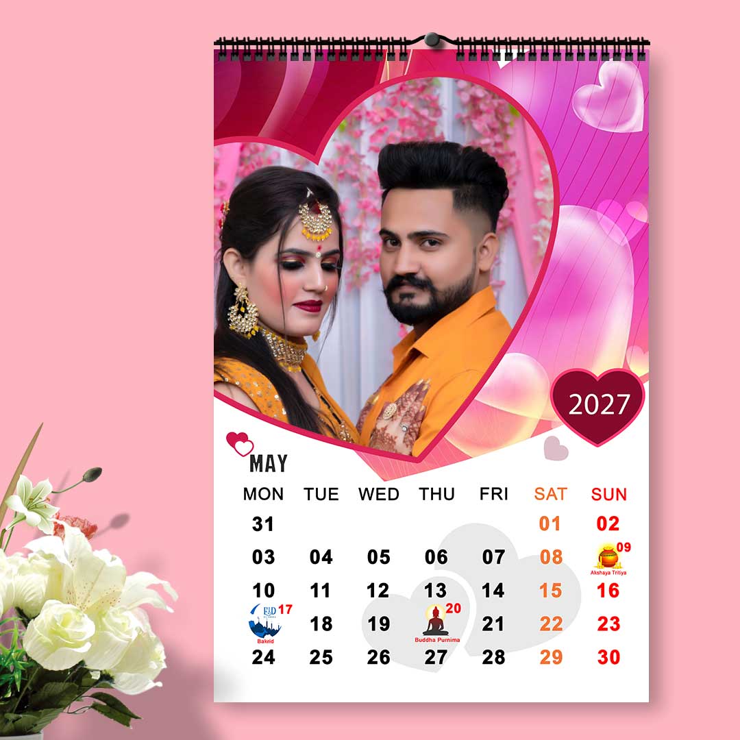 2027 Personalized Wall Calendar | 12 Pages Photo Calendar | 12×18 Inch Design 5 - Image 6