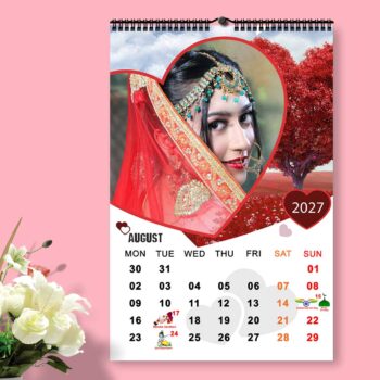 2027 Personalized Wall Calendar | 12 Pages Photo Calendar | 12×18 Inch Design 5 - Image 9