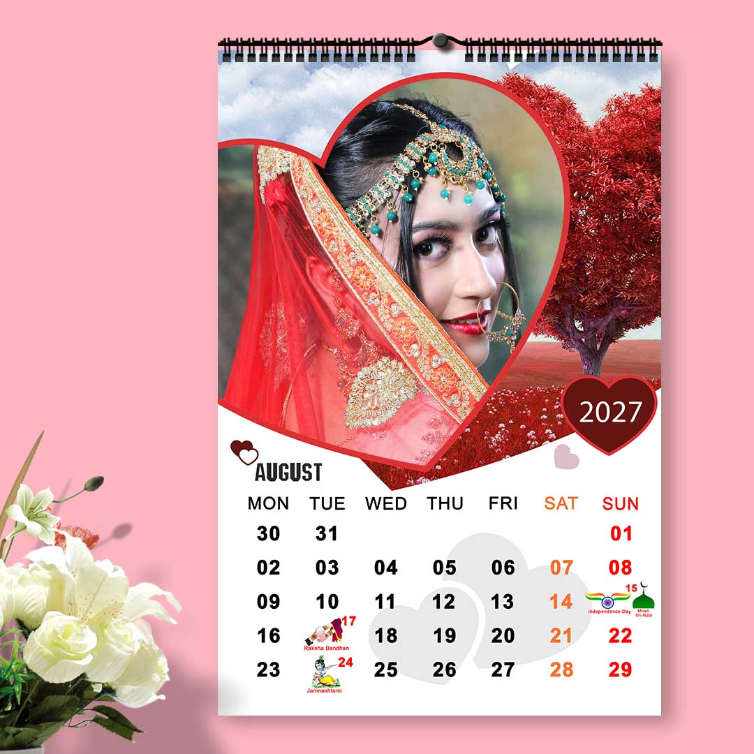 2027 Personalized Wall Calendar | 12 Pages Photo Calendar | 12×18 Inch Design 5 - Image 9