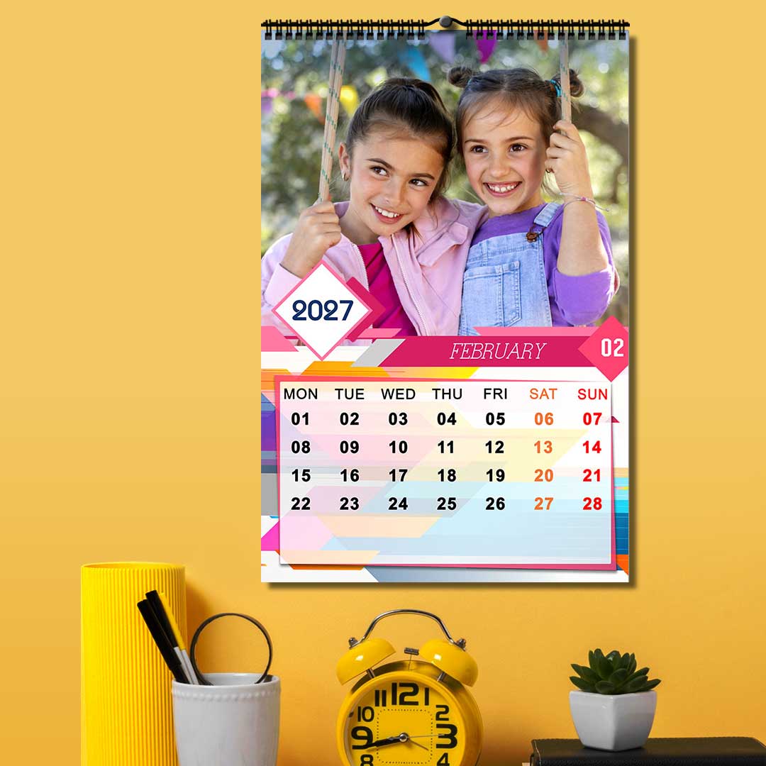 2027 Personalized Wall Calendar | 12 Pages Photo Calendar | 12×18 Inch Design 4 - Image 3