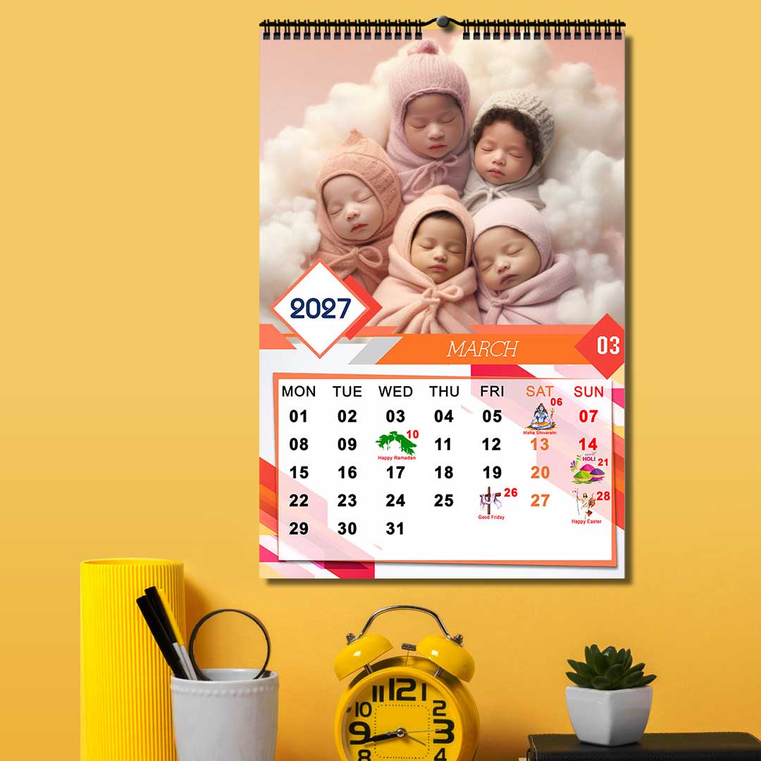 2027 Personalized Wall Calendar | 12 Pages Photo Calendar | 12×18 Inch Design 4 - Image 4