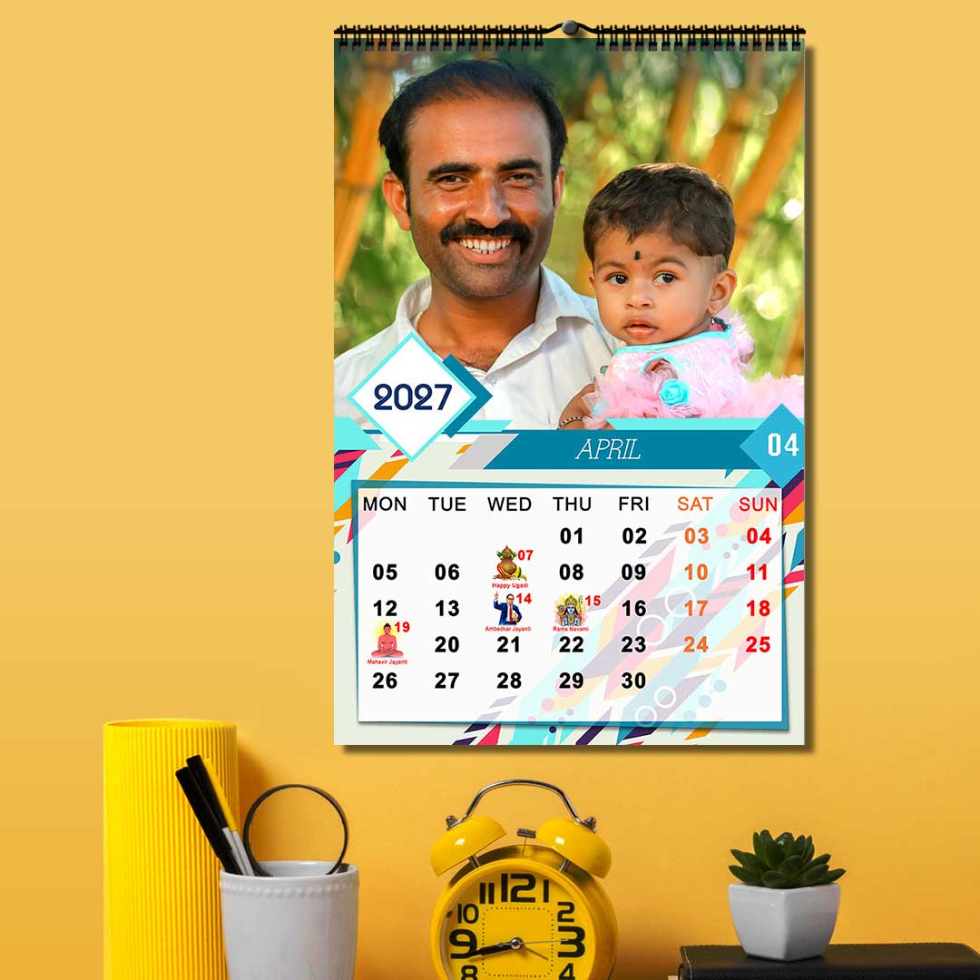 2027 Personalized Wall Calendar | 12 Pages Photo Calendar | 12×18 Inch Design 4 - Image 5