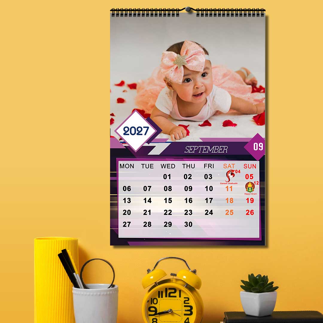 2027 Personalized Wall Calendar | 12 Pages Photo Calendar | 12×18 Inch Design 4 - Image 10