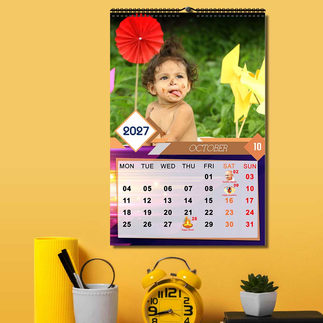 2027 Personalized Wall Calendar | 12 Pages Photo Calendar | 12×18 Inch Design 4 - Image 11