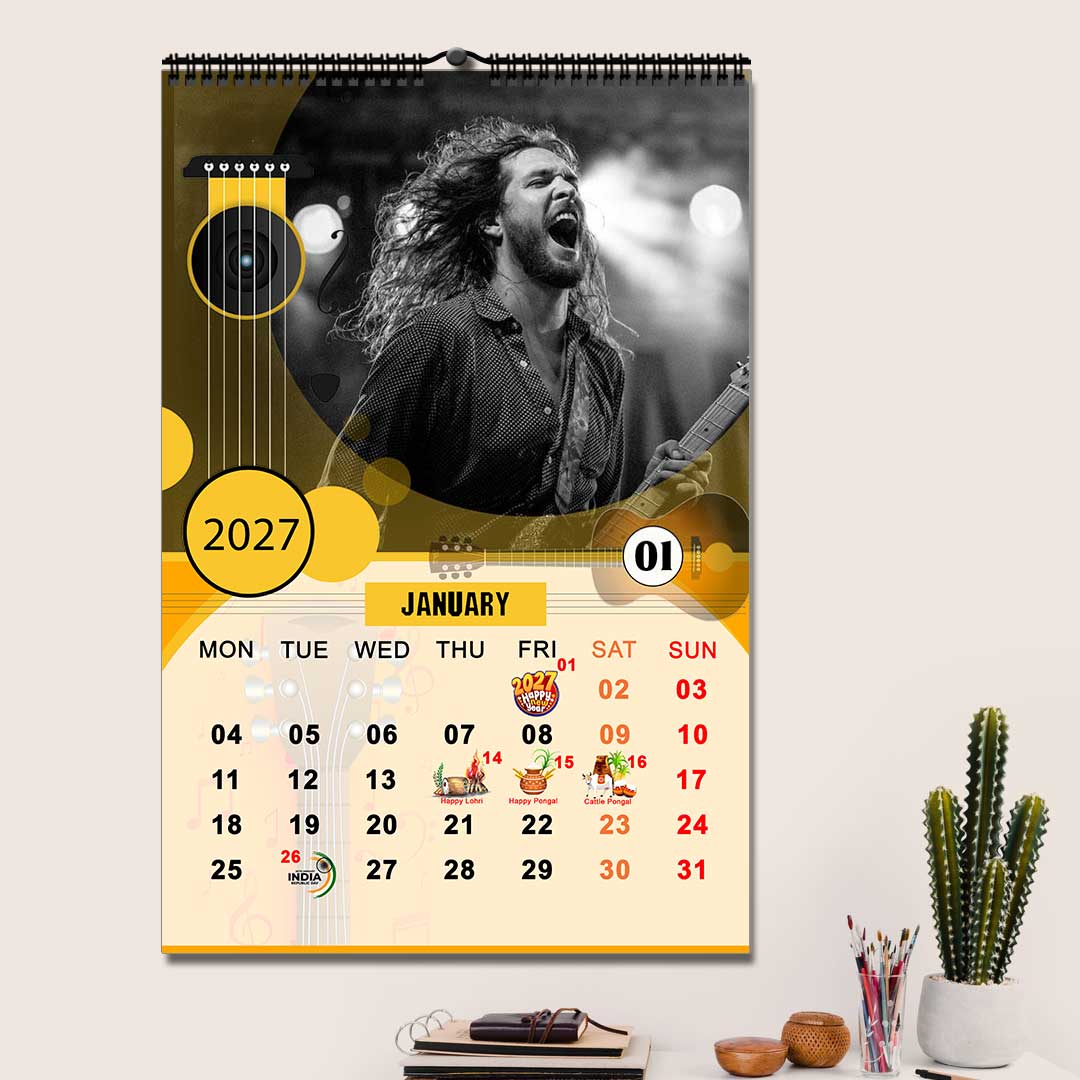 2027 Personalized Wall Calendar | 12 Pages Photo Calendar | 12×18 Inch Design 3