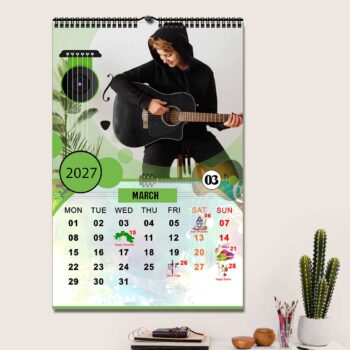 2027 Personalized Wall Calendar | 12 Pages Photo Calendar | 12×18 Inch Design 3 - Image 4