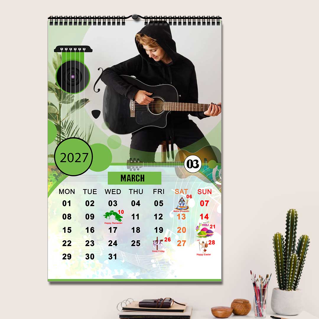 2027 Personalized Wall Calendar | 12 Pages Photo Calendar | 12×18 Inch Design 3 - Image 4