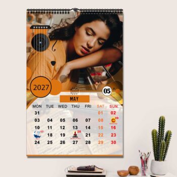 2027 Personalized Wall Calendar | 12 Pages Photo Calendar | 12×18 Inch Design 3 - Image 6