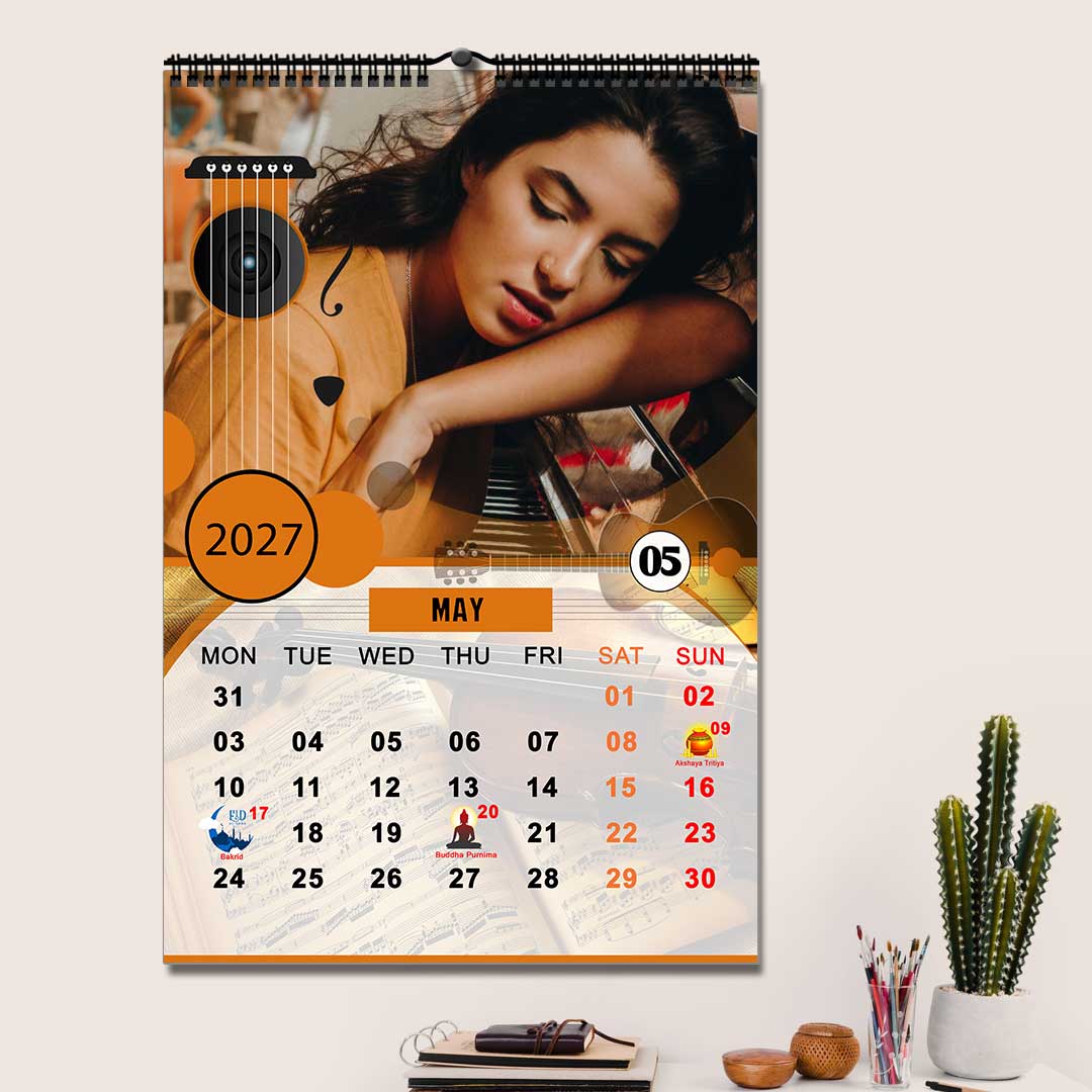 2027 Personalized Wall Calendar | 12 Pages Photo Calendar | 12×18 Inch Design 3 - Image 6