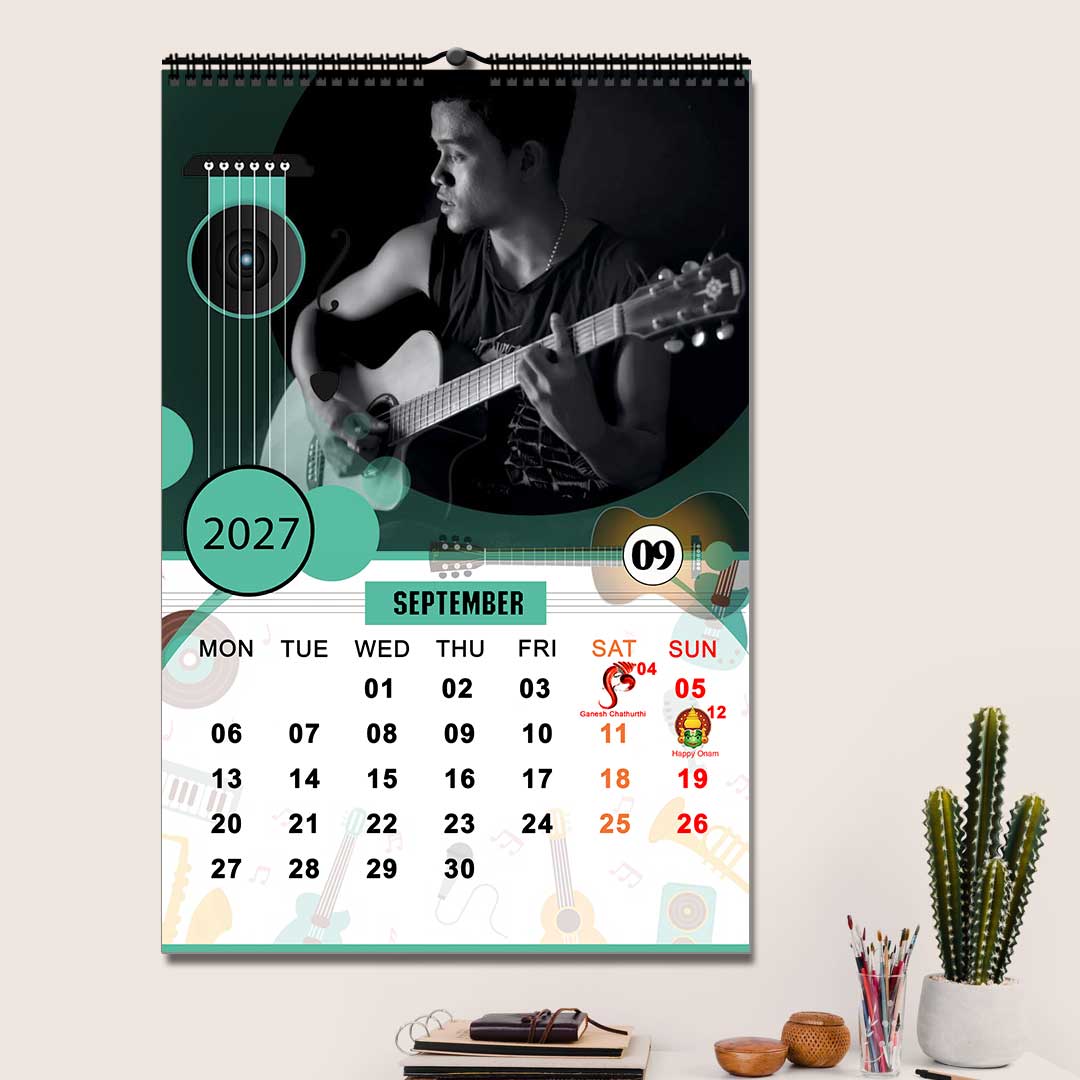 2027 Personalized Wall Calendar | 12 Pages Photo Calendar | 12×18 Inch Design 3 - Image 10