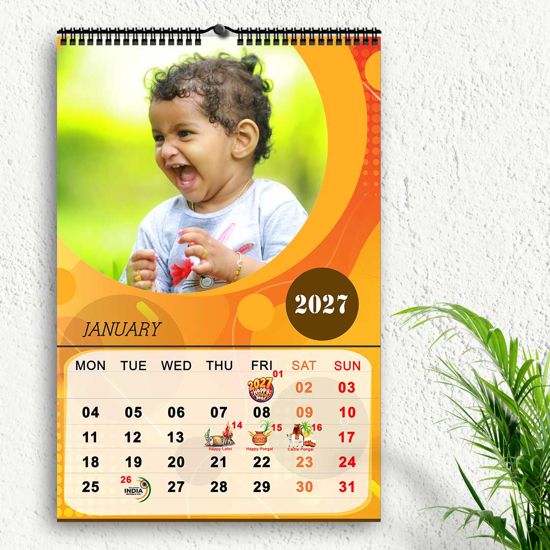 2027 Personalized Wall Calendar | 12 Pages Photo Calendar