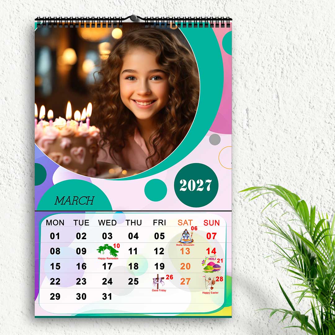 2027 Personalized Wall Calendar | 12 Pages Photo Calendar - Image 4