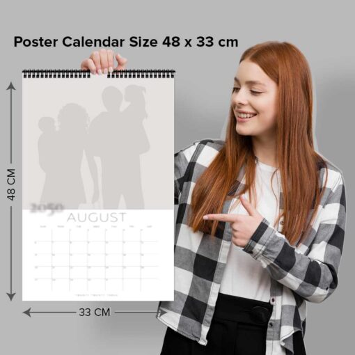 2024 Personalized Poster Calendar | Photo Calendar | 13×19 Inches Design 03-Spiral 3