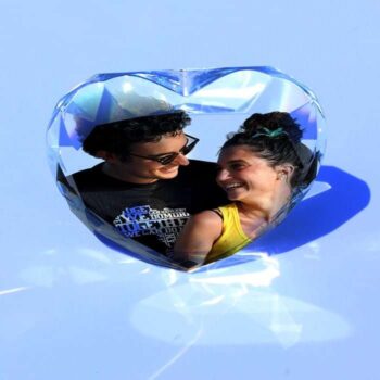Personalized UV print Crystal Heart Cut Diamond 11