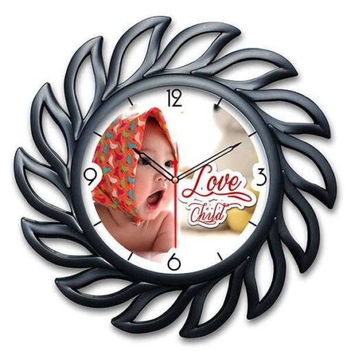 Personalized Photo Wall Clock Vintage Design 1 1