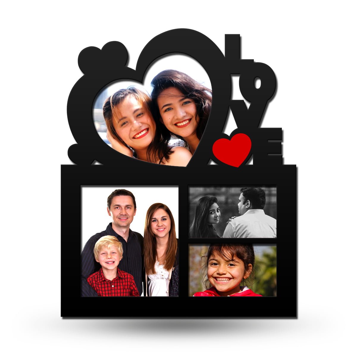Personalized Heart Collage Photo Frame