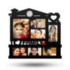 Personalized I Love Family Collage Photo Frame With Clock 6