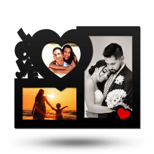 Personalized Love Heart Collage Photo Frame 1