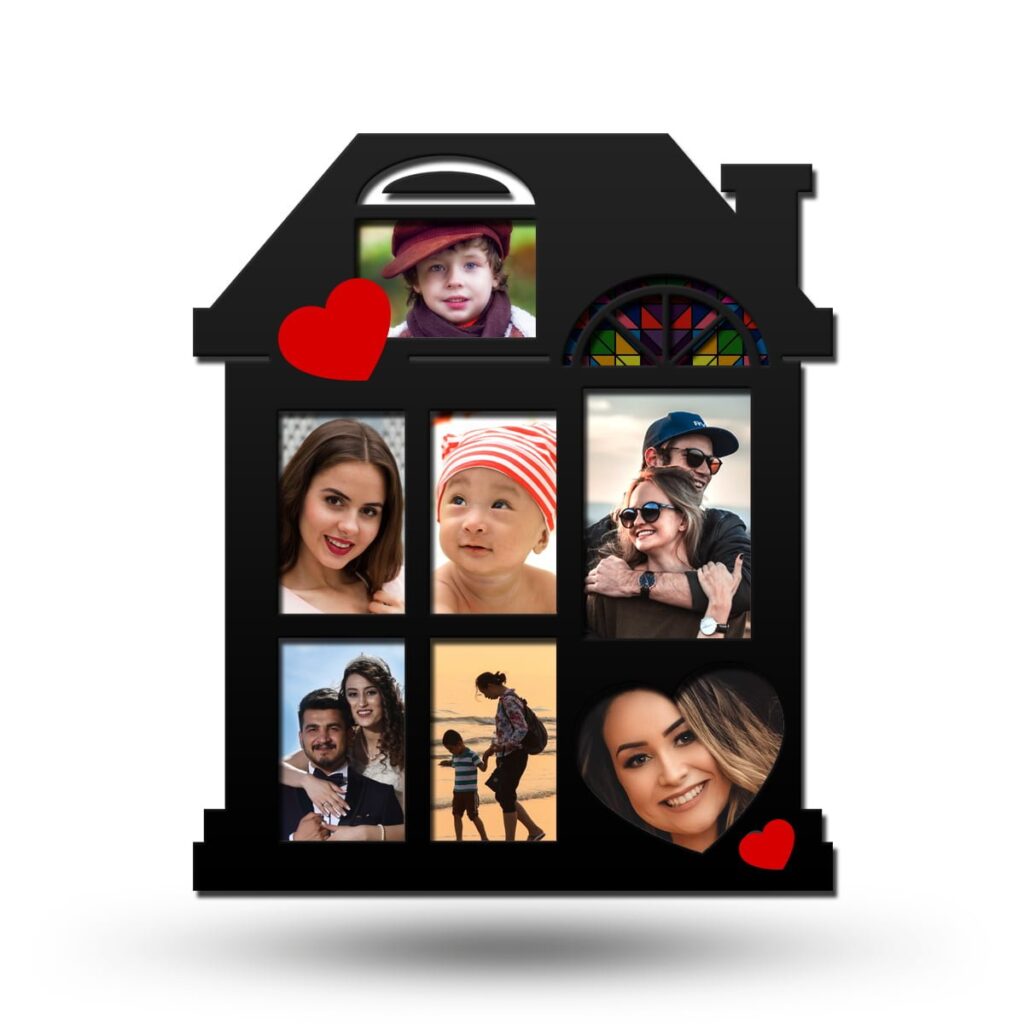 Personalized Love Heart Collage Photo Frame