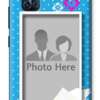 Personalized Vivo V17 Floral Blue with White Dots Back Case 2