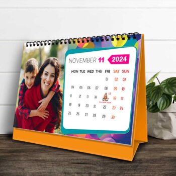 2024 Personalized Desktop Calendar | Table top Photo Calendar | 9 x 6 Inches Horizontal Design 10 27