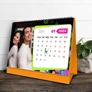 2024 Personalized Desktop Calendar | Table top Photo Calendar | 9 x 6 Inches Horizontal Design 10 23